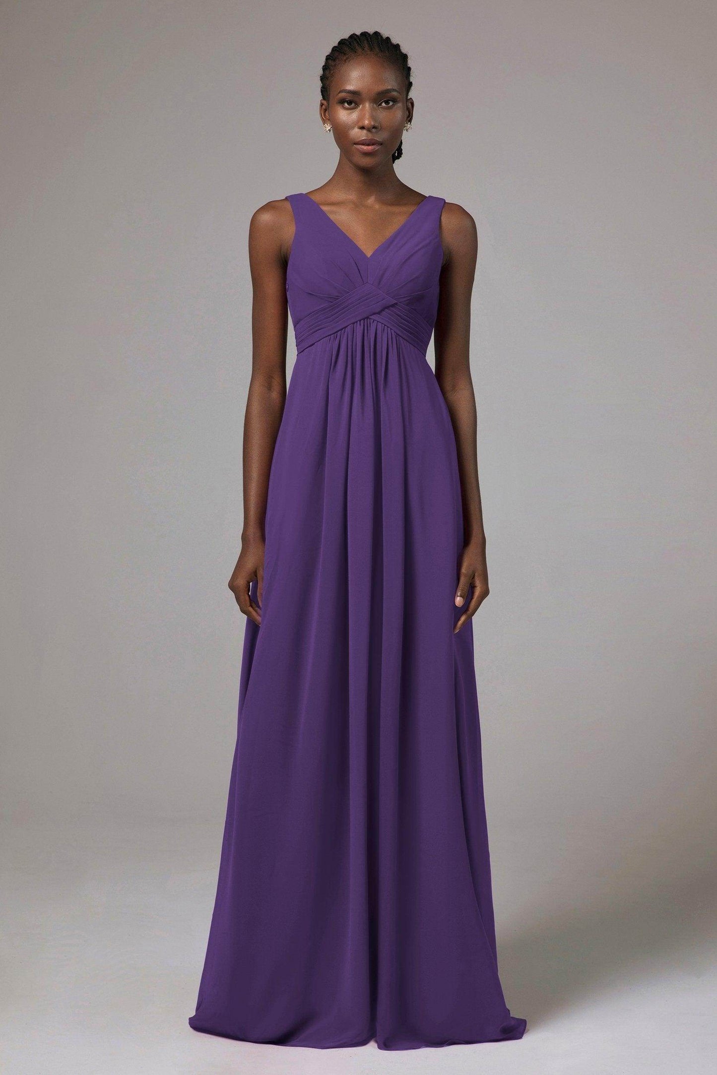 A-Line Floor Length Chiffon Bridesmaid Dress Formal Dresses CB0411
