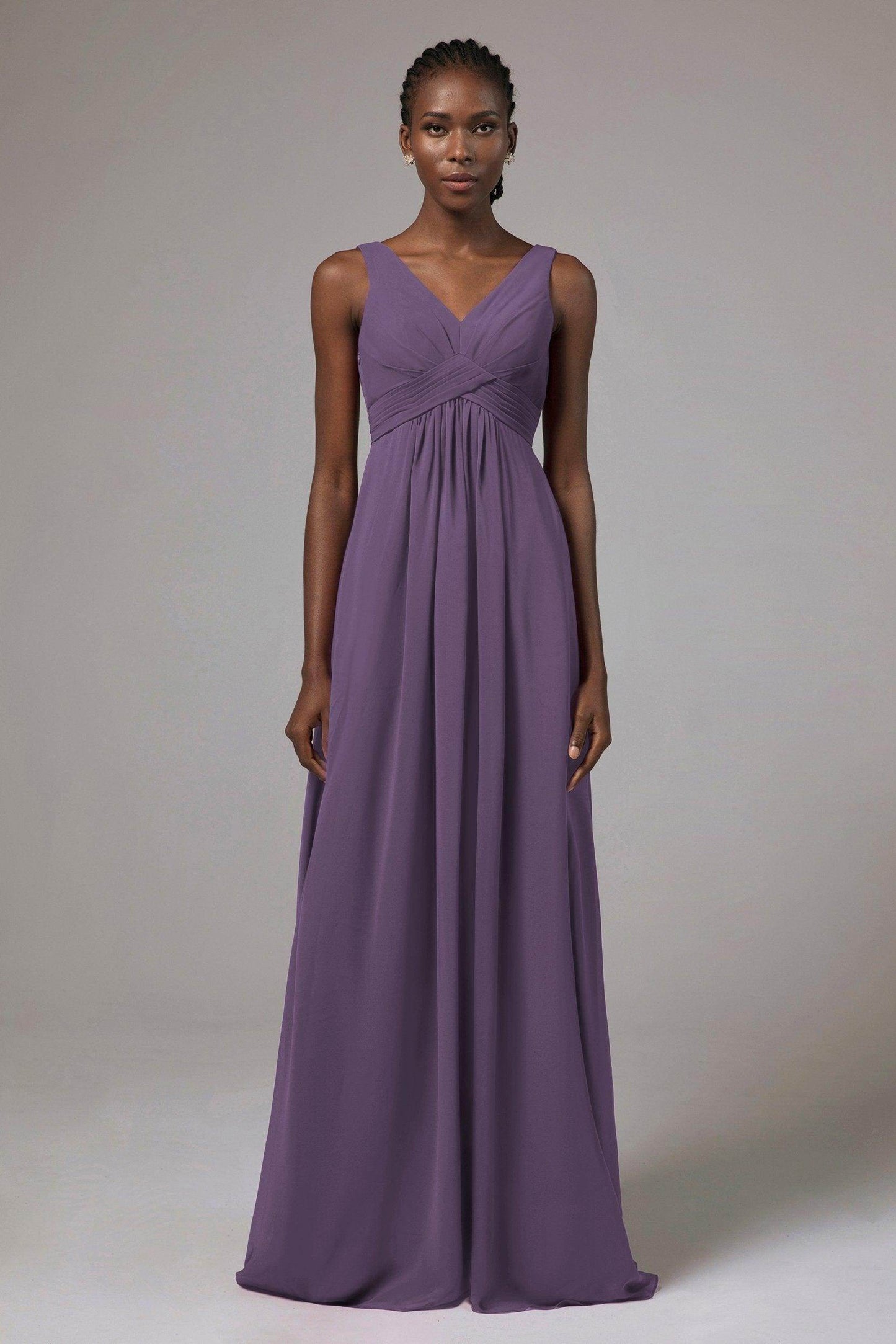 A-Line Floor Length Chiffon Bridesmaid Dress Formal Dresses CB0411
