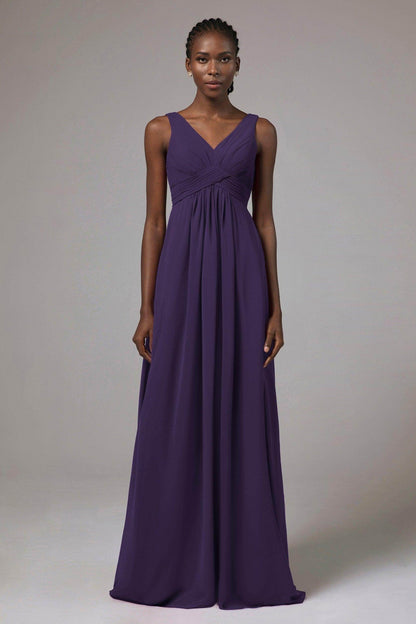 A-Line Floor Length Chiffon Bridesmaid Dress Formal Dresses CB0411
