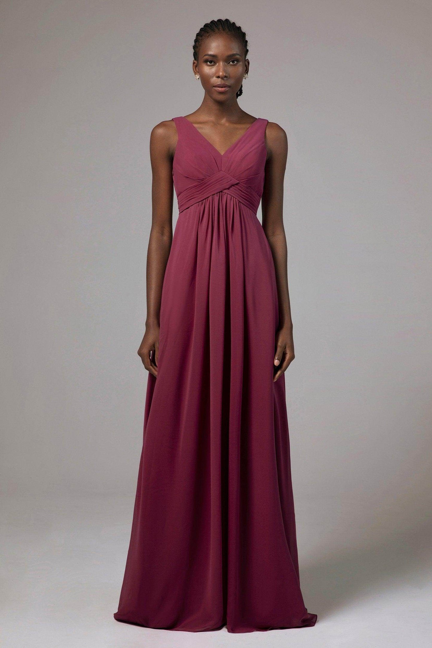 A-Line Floor Length Chiffon Bridesmaid Dress Formal Dresses CB0411
