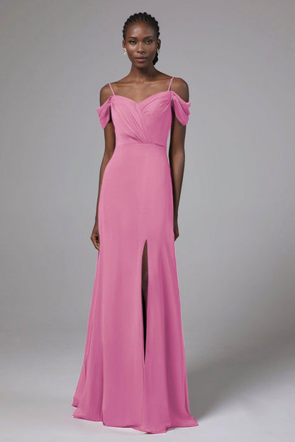 A-Line Floor Length Chiffon Bridesmaid Dress Formal Dresses CB0412