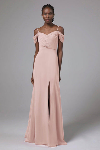 A-Line Floor Length Chiffon Bridesmaid Dress Formal Dresses CB0412