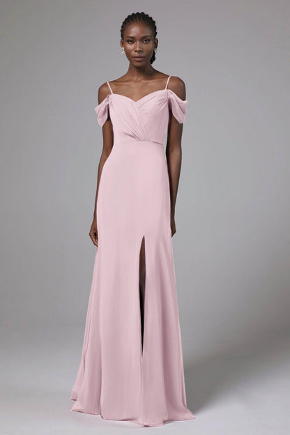 A-Line Floor Length Chiffon Bridesmaid Dress Formal Dresses CB0412
