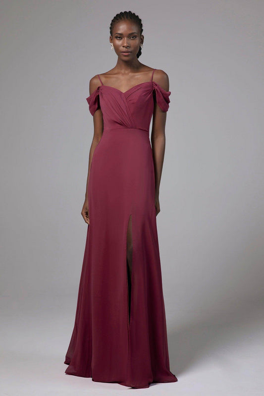 A-Line Floor Length Chiffon Bridesmaid Dress Formal Dresses CB0412