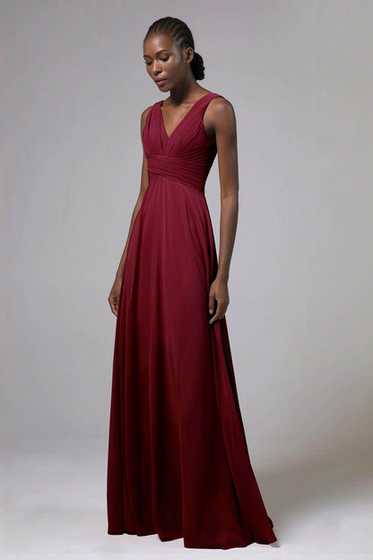 A-Line Floor Length Chiffon Bridesmaid Dress Formal Dresses CB0413