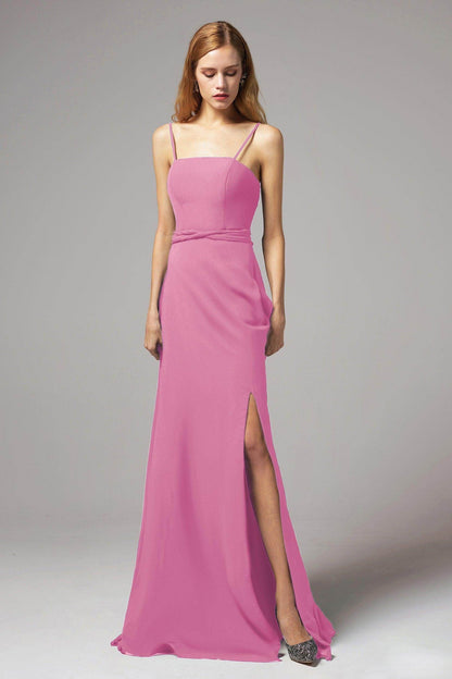 A-Line Floor Length Chiffon Bridesmaid Dress CB0414