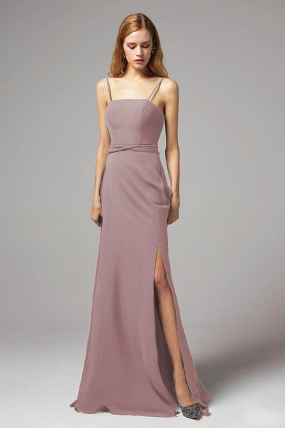 A-Line Floor Length Chiffon Bridesmaid Dress CB0414