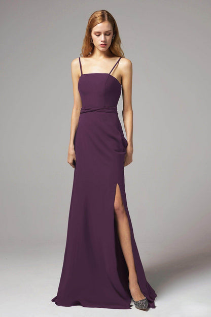 A-Line Floor Length Chiffon Bridesmaid Dress CB0414