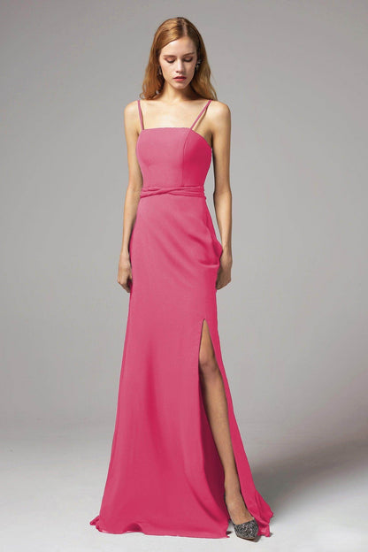 A-Line Floor Length Chiffon Bridesmaid Dress CB0414