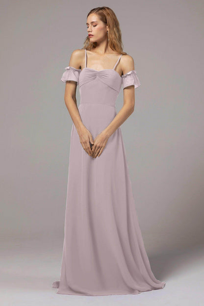 A-Line Floor Length Chiffon Bridesmaid Dress Formal Dresses CB0416