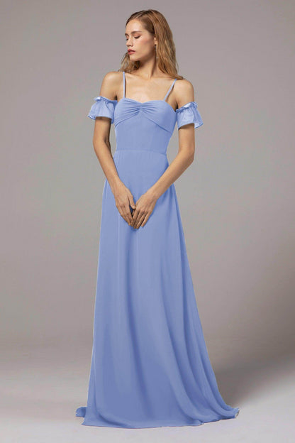 A-Line Floor Length Chiffon Bridesmaid Dress Formal Dresses CB0416