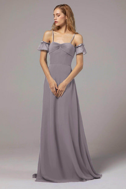 A-Line Floor Length Chiffon Bridesmaid Dress Formal Dresses CB0416