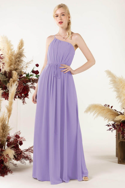 A-Line Floor Length Chiffon Bridesmaid Dress CB0462