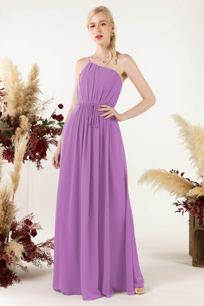 A-Line Floor Length Chiffon Bridesmaid Dress CB0462