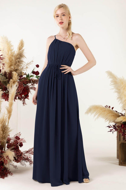 A-Line Floor Length Chiffon Bridesmaid Dress CB0462