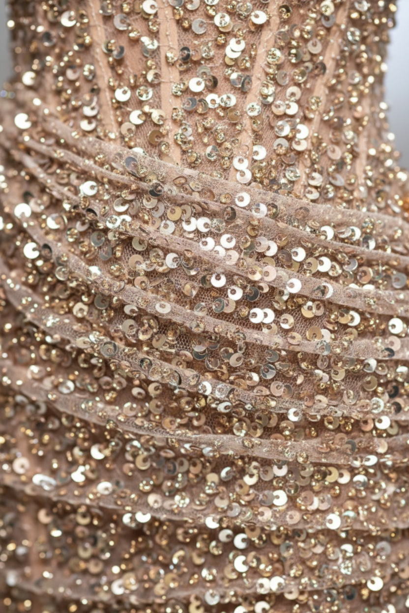 Charming Sleeveless Sequined Mermaid Prom Dress with Split