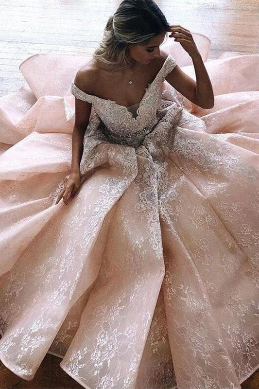 Classy Sweetheart A-Line Church Wedding Dress with Ruffles and Appliques Lace