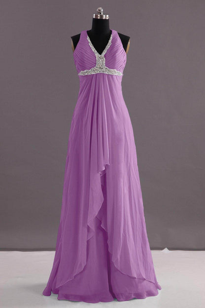 Sheath-Column Floor Length Chiffon Evening Dress COEF14001