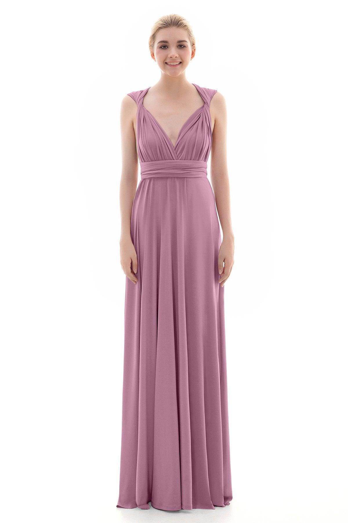 Sheath Floor Length Knitted Bridesmaid Dress COEF16001PS