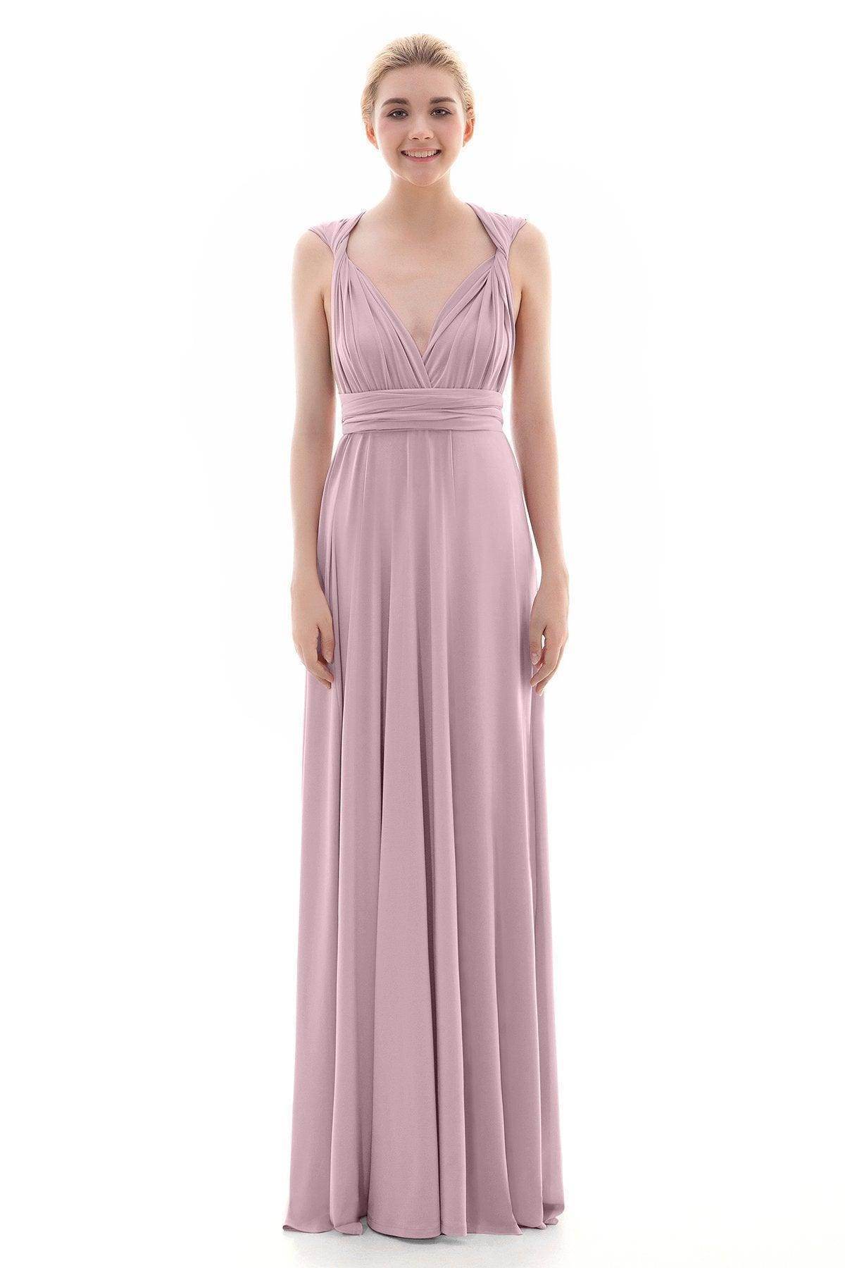 Sheath Floor Length Knitted Bridesmaid Dress COEF16001PS