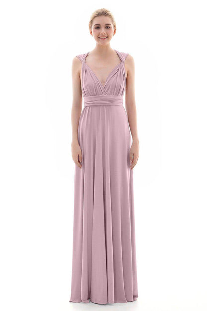 Sheath Floor Length Knitted Bridesmaid Dress COEF16001PS