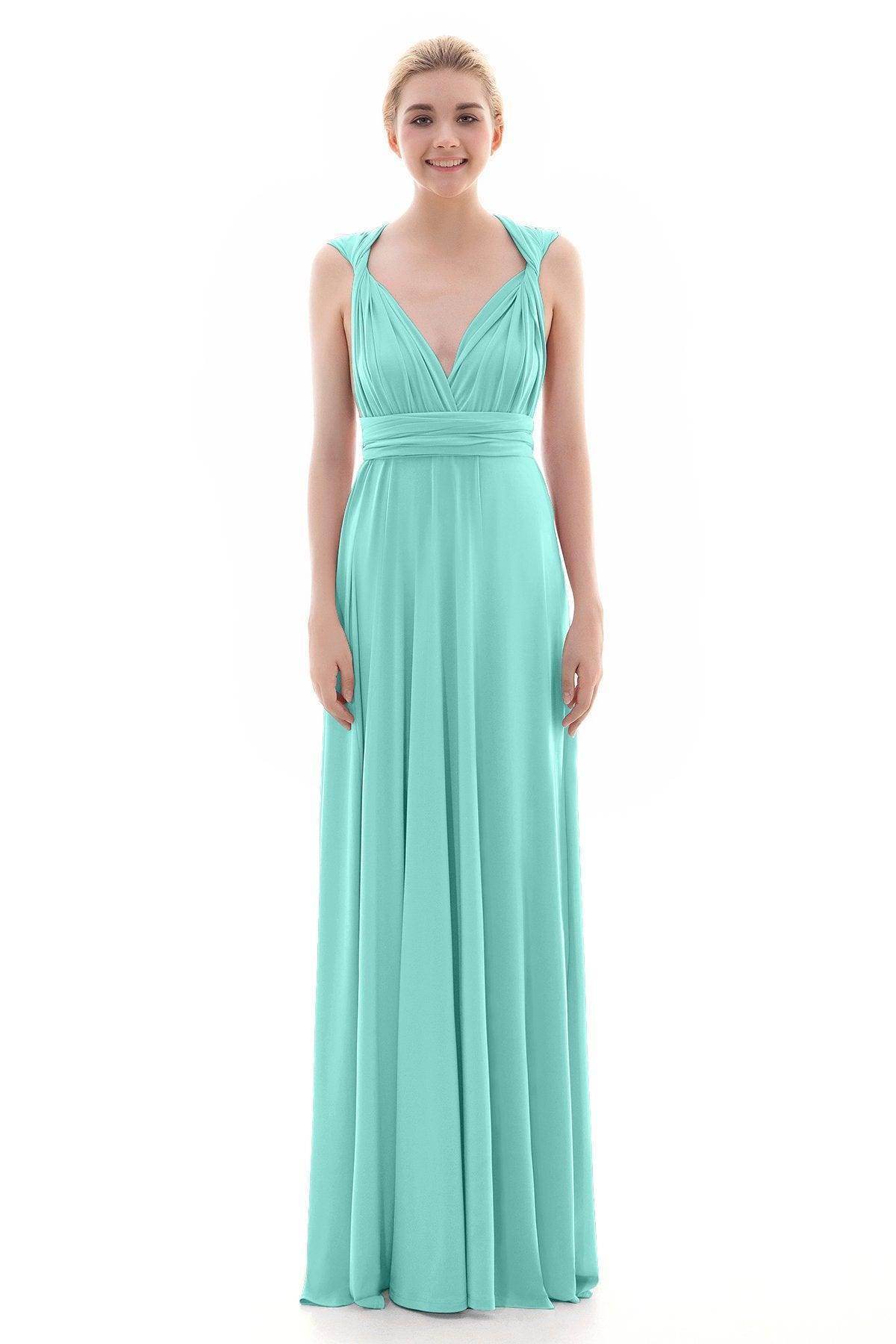 Sheath Floor Length Knitted Bridesmaid Dress COEF16001PS