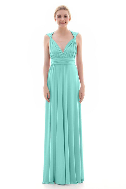 Sheath Floor Length Knitted Bridesmaid Dress COEF16001PS