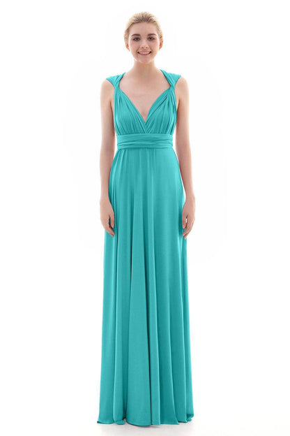 Sheath Floor Length Knitted Bridesmaid Dress COEF16001PS