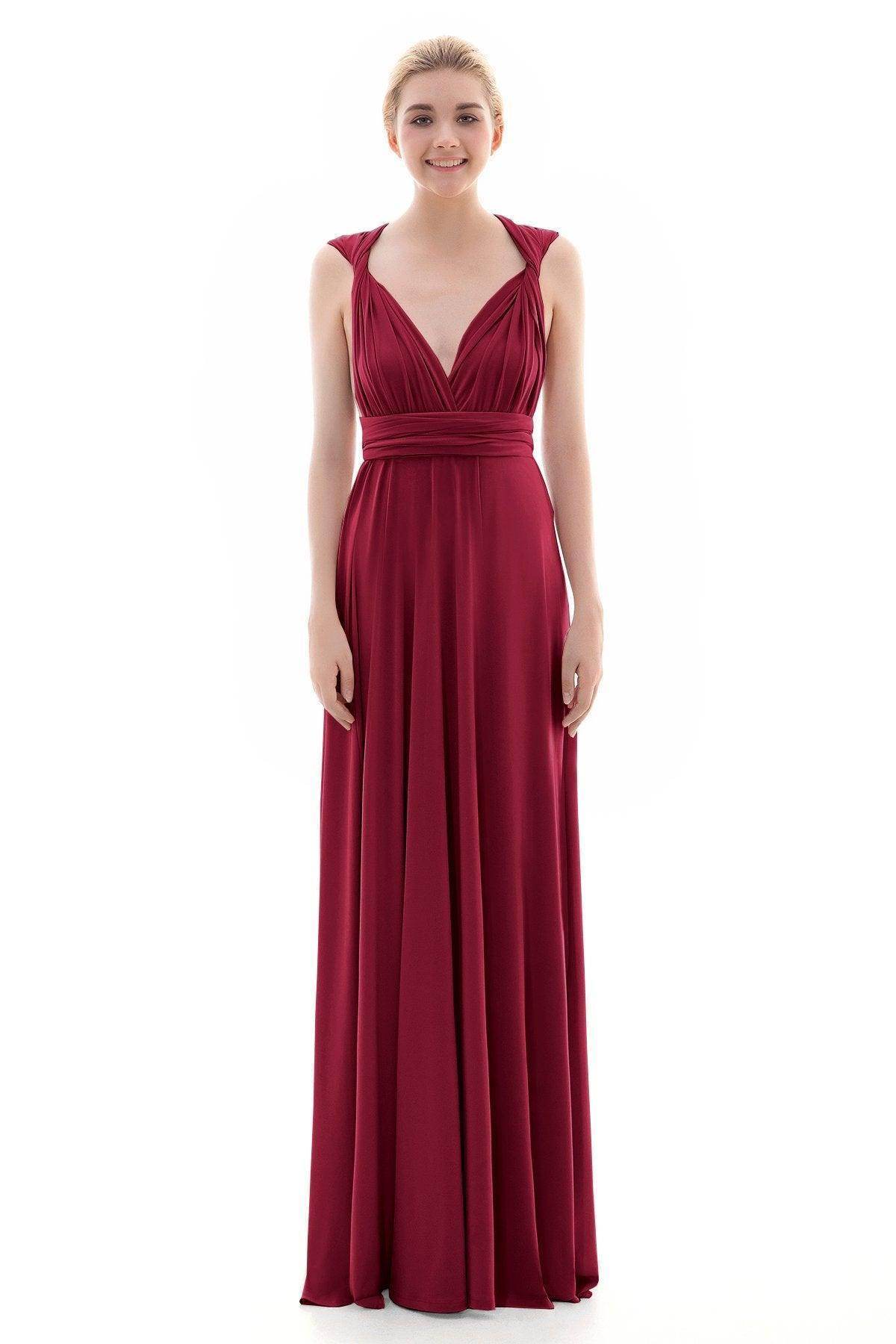 Sheath Floor Length Knitted Bridesmaid Dress COEF16001PS