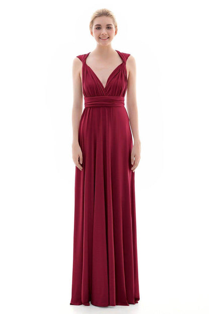 Sheath Floor Length Knitted Bridesmaid Dress COEF16001PS