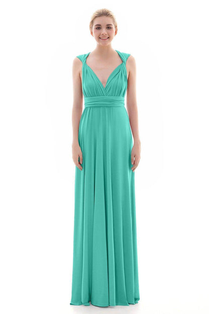 Sheath Floor Length Knitted Bridesmaid Dress COEF16001PS