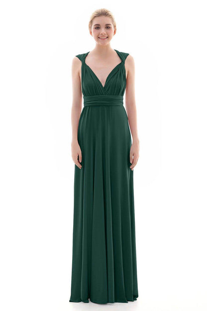 Sheath Floor Length Knitted Bridesmaid Dress COEF16001
