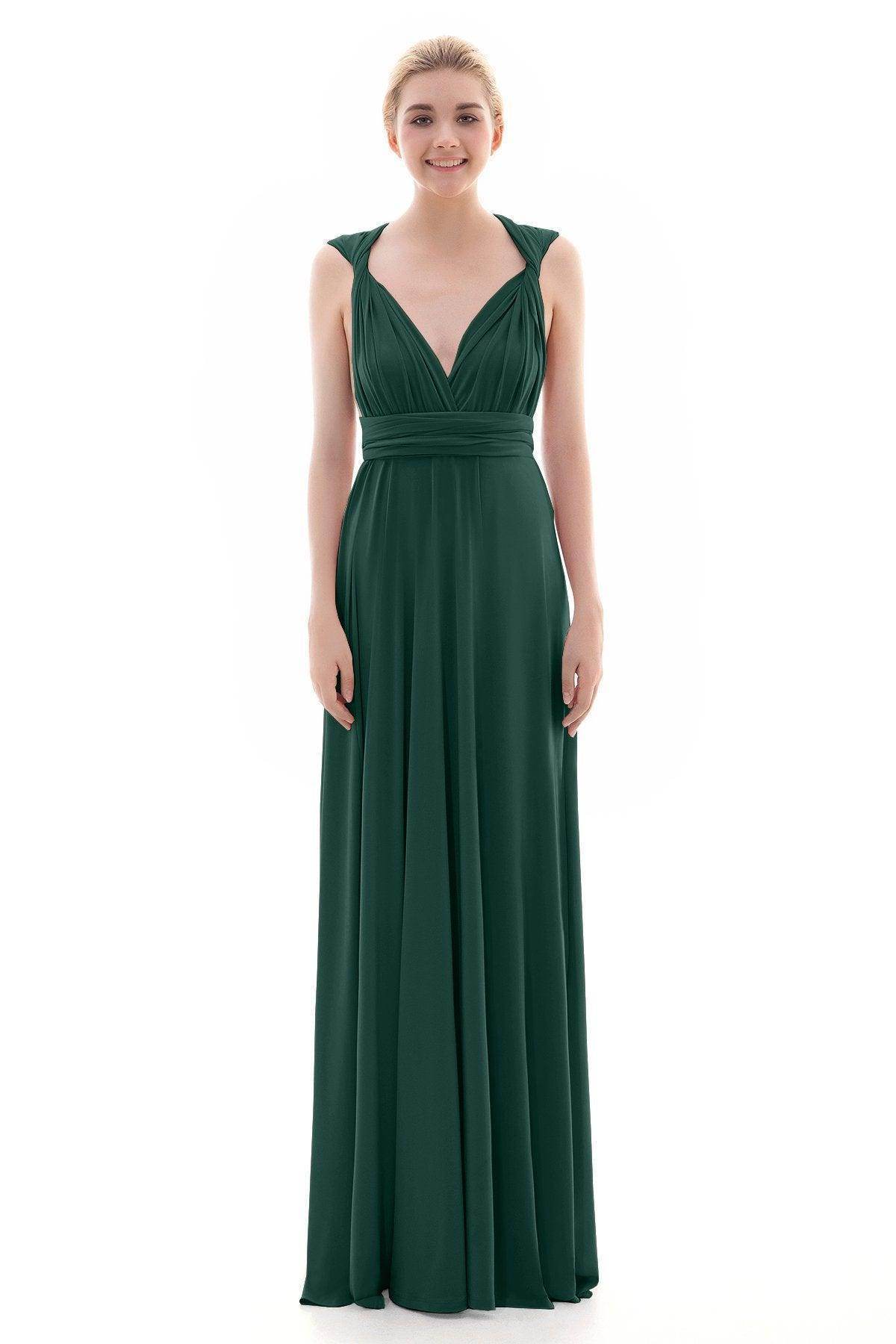 Sheath Floor Length Knitted Bridesmaid Dress COEF16001PS