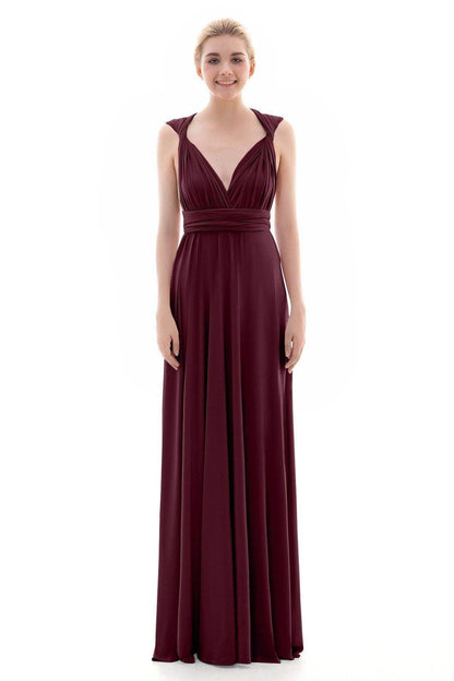 Sheath Floor Length Knitted Bridesmaid Dress COEF16001PS