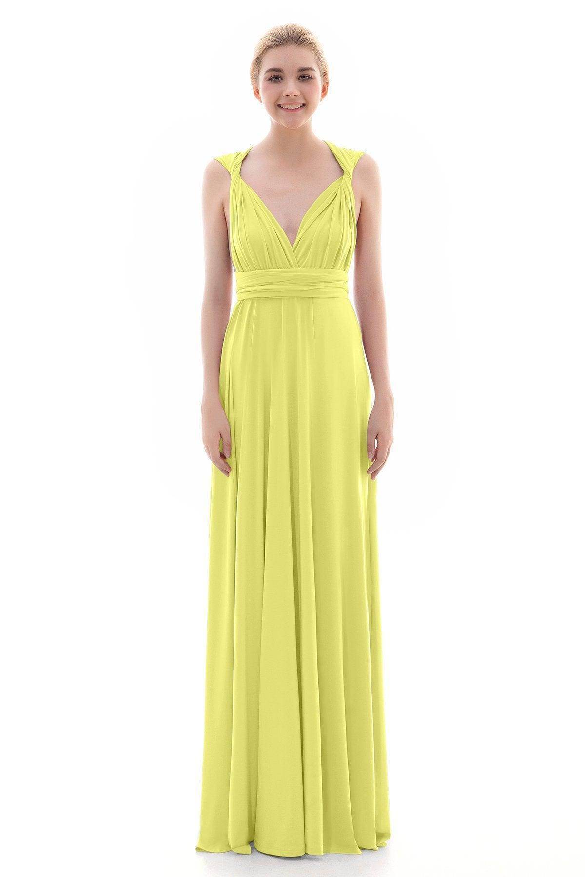 Sheath Floor Length Knitted Bridesmaid Dress COEF16001PS