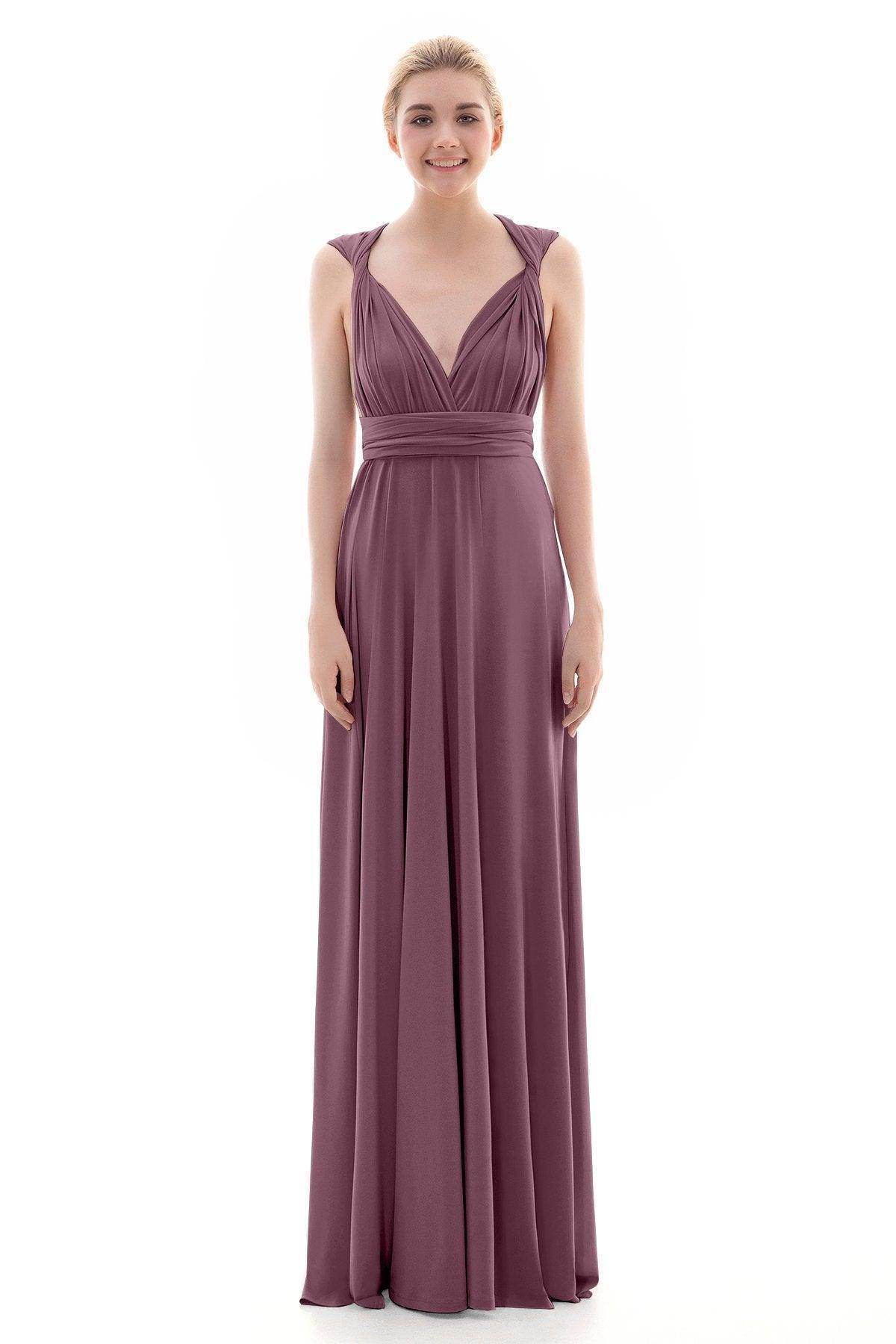 Sheath Floor Length Knitted Bridesmaid Dress COEF16001PS