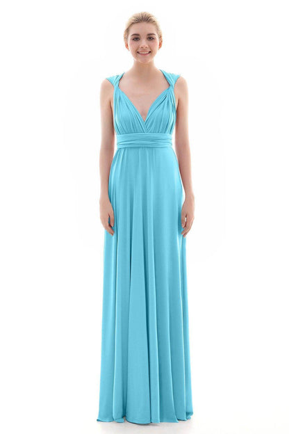 Sheath Floor Length Knitted Bridesmaid Dress COEF16001PS
