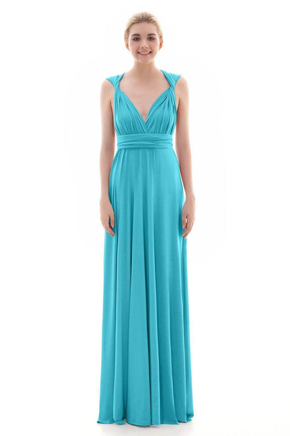 Sheath Floor Length Knitted Bridesmaid Dress COEF16001PS