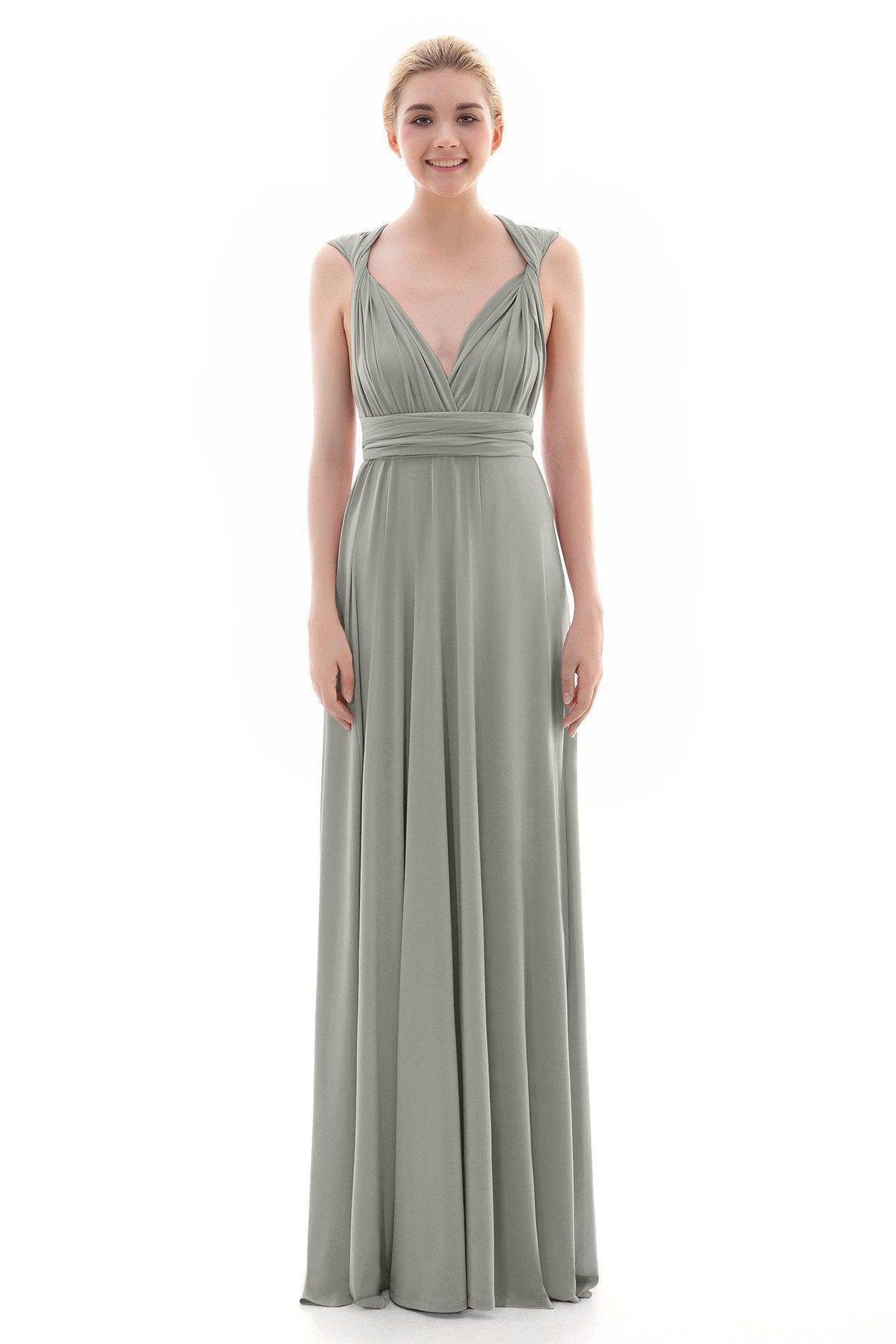 Sheath Floor Length Knitted Bridesmaid Dress COEF16001PS