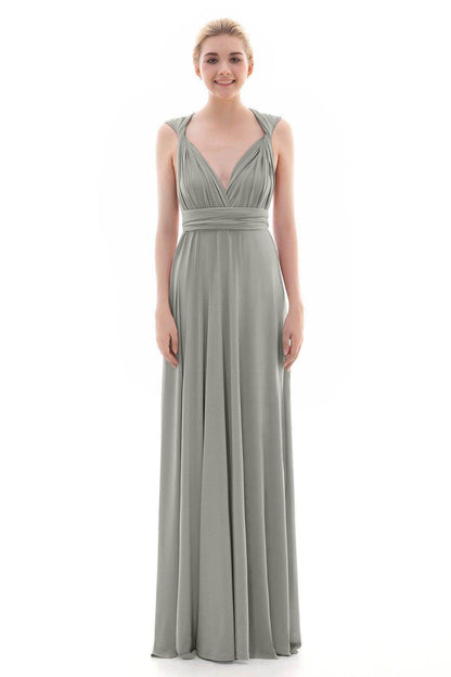 Sheath Floor Length Knitted Bridesmaid Dress COEF16001PS