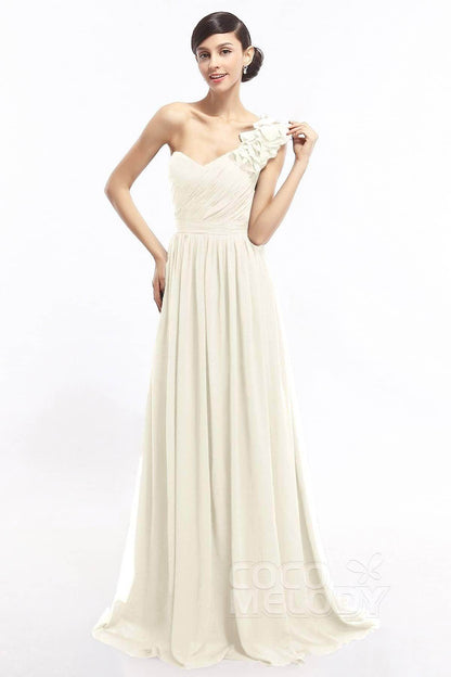 Sheath Sweep-Brush Train Chiffon Evening Dresses COLT14007