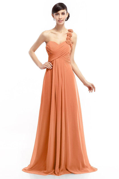 Sheath-Column Floor Length Chiffon Dresses COLT14017