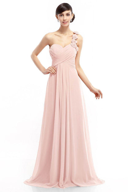 Sheath-Column Floor Length Chiffon Dresses COLT14017