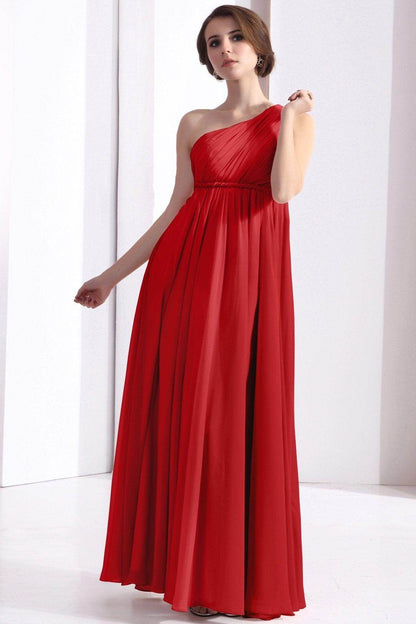 Sheath Floor Length Chiffon Bridesmaid Dress COSF1300D