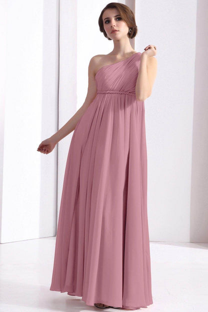 Sheath Floor Length Chiffon Bridesmaid Dress COSF1300D