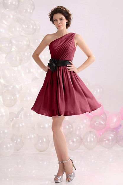 A-Line Short-Mini Chiffon Bridesmaids Dress COZB1301C