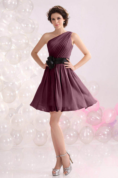 A-Line Short-Mini Chiffon Bridesmaids Dress COZB1301C