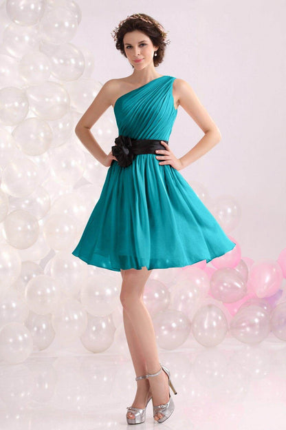 A-Line Short-Mini Chiffon Bridesmaids Dress COZB1301C
