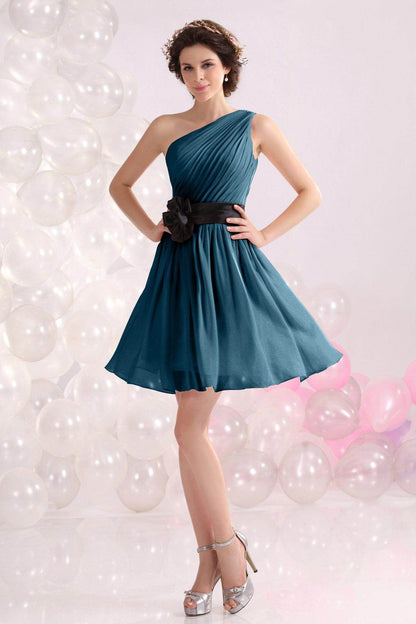 A-Line Short-Mini Chiffon Bridesmaids Dress COZB1301C