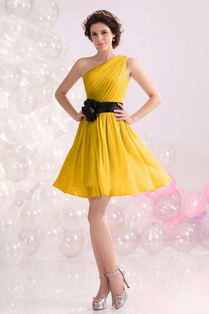 A-Line Short-Mini Chiffon Bridesmaids Dress COZB1301C